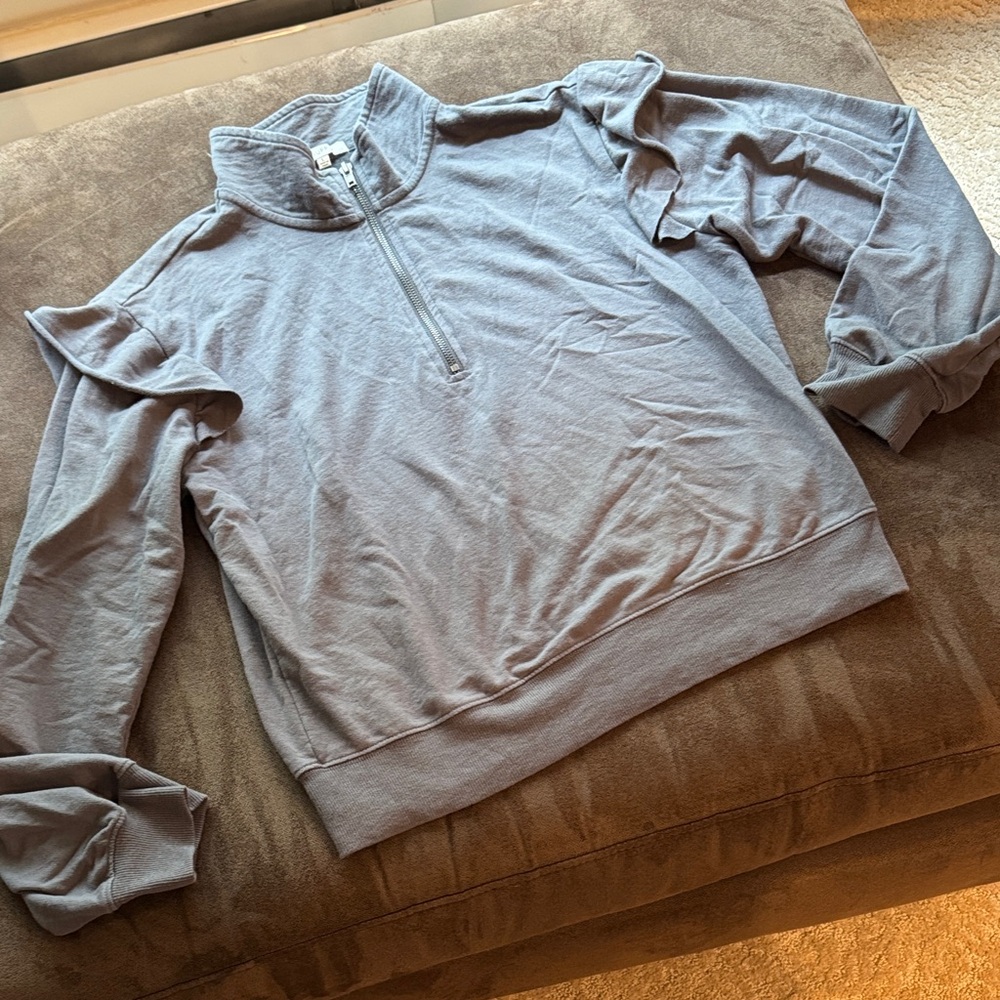 Z Supply Men's Light Gray Zip-Up Sweater